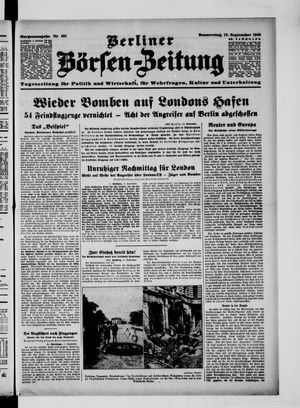 Berliner Börsen-Zeitung vom 12.09.1940