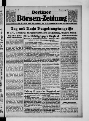 Berliner Börsen-Zeitung vom 12.09.1940