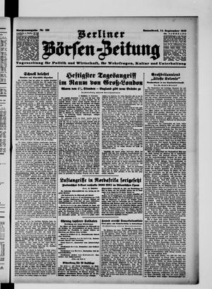 Berliner Börsen-Zeitung vom 14.09.1940