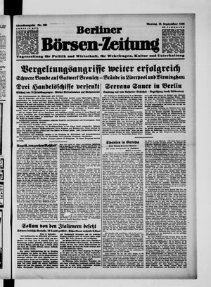 Berliner Börsen-Zeitung vom 16.09.1940