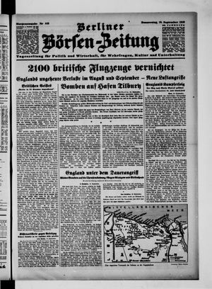 Berliner Börsen-Zeitung vom 19.09.1940