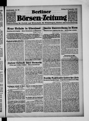 Berliner Börsen-Zeitung vom 20.09.1940