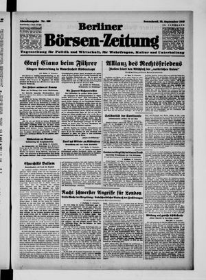 Berliner Börsen-Zeitung vom 28.09.1940
