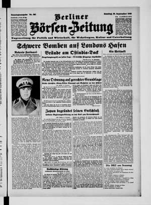 Berliner Börsen-Zeitung vom 29.09.1940