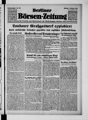 Berliner Börsen-Zeitung vom 07.10.1940