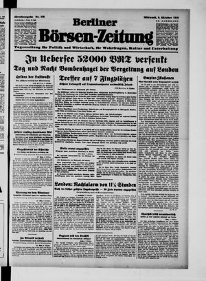 Berliner Börsen-Zeitung vom 09.10.1940