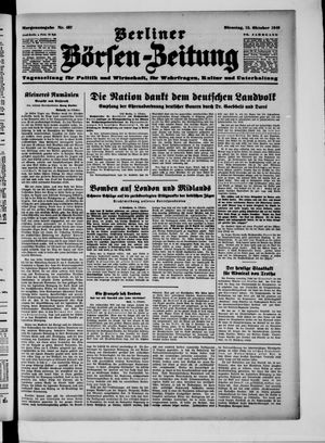 Berliner Börsen-Zeitung vom 15.10.1940