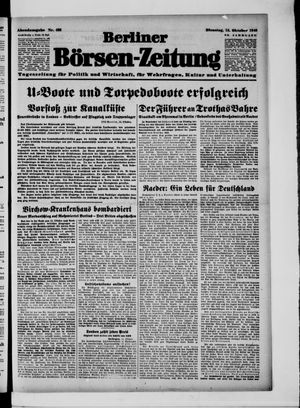 Berliner Börsen-Zeitung vom 15.10.1940