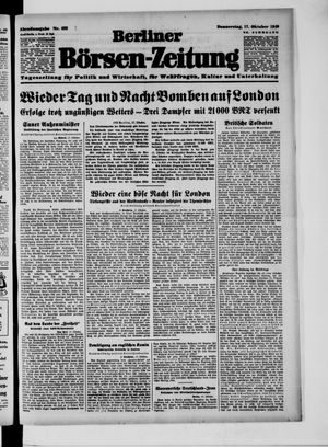 Berliner Börsen-Zeitung vom 17.10.1940