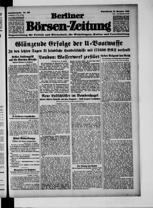 Berliner Börsen-Zeitung vom 19.10.1940