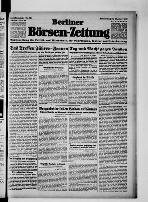 Berliner Börsen-Zeitung vom 24.10.1940
