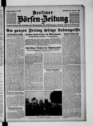 Berliner Börsen-Zeitung vom 26.10.1940