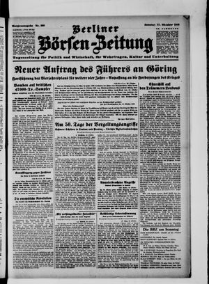 Berliner Börsen-Zeitung vom 27.10.1940