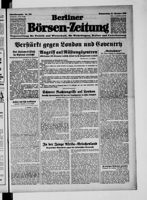 Berliner Börsen-Zeitung vom 31.10.1940