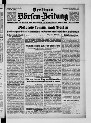 Berliner Börsen-Zeitung vom 10.11.1940