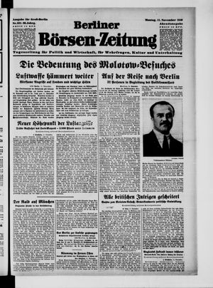 Berliner Börsen-Zeitung vom 11.11.1940
