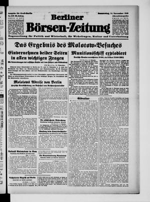 Berliner Börsen-Zeitung vom 14.11.1940
