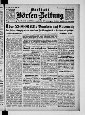 Berliner Börsen-Zeitung vom 16.11.1940