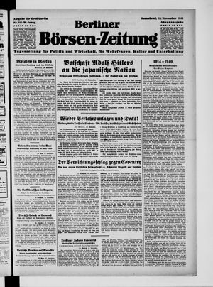 Berliner Börsen-Zeitung vom 16.11.1940