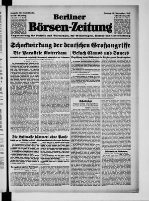 Berliner Börsen-Zeitung vom 18.11.1940