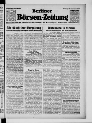 Berliner Börsen-Zeitung vom 22.11.1940
