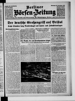 Berliner Börsen-Zeitung vom 26.11.1940