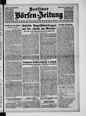 Berliner Börsen-Zeitung vom 22.12.1940