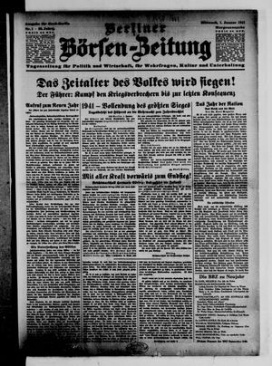 Berliner Börsen-Zeitung vom 01.01.1941