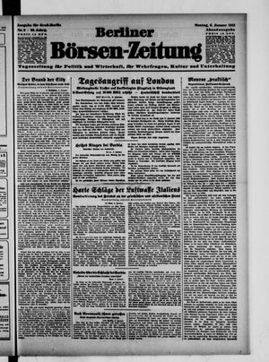 Berliner Börsen-Zeitung vom 06.01.1941
