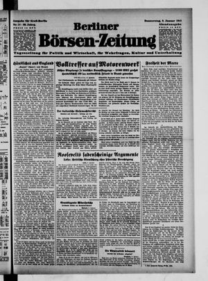 Berliner Börsen-Zeitung vom 09.01.1941