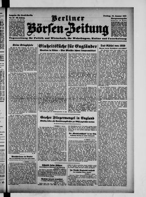 Berliner Börsen-Zeitung vom 10.01.1941
