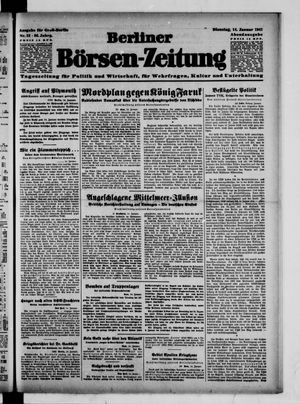 Berliner Börsen-Zeitung vom 14.01.1941