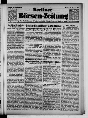 Berliner Börsen-Zeitung vom 20.01.1941