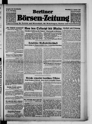 Berliner Börsen-Zeitung vom 21.01.1941