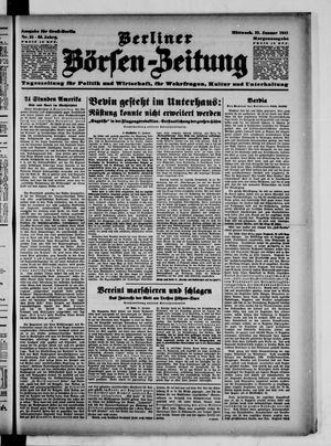 Berliner Börsen-Zeitung vom 22.01.1941