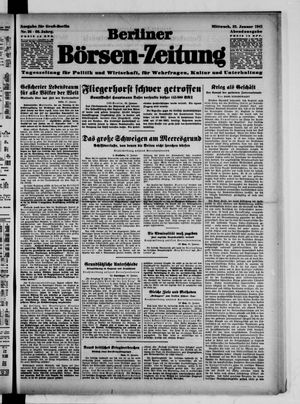 Berliner Börsen-Zeitung vom 22.01.1941