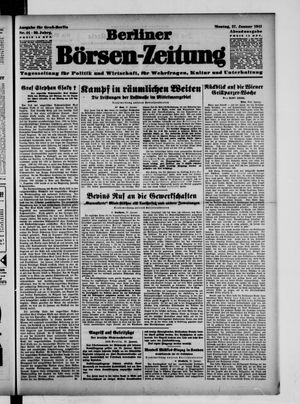 Berliner Börsen-Zeitung vom 27.01.1941