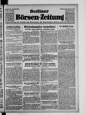 Berliner Börsen-Zeitung vom 28.01.1941