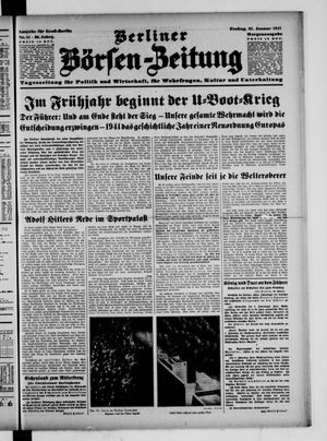 Berliner Börsen-Zeitung vom 31.01.1941