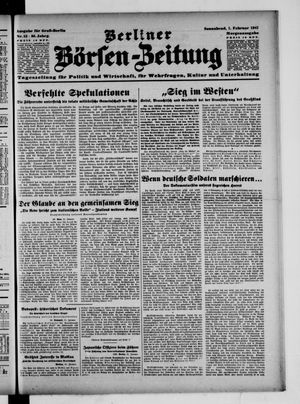 Berliner Börsen-Zeitung vom 01.02.1941