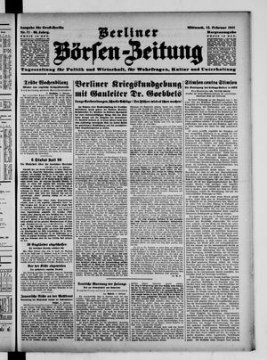 Berliner Börsen-Zeitung vom 12.02.1941