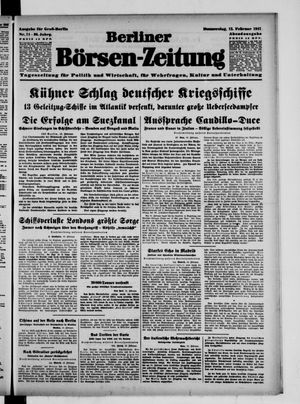 Berliner Börsen-Zeitung vom 13.02.1941