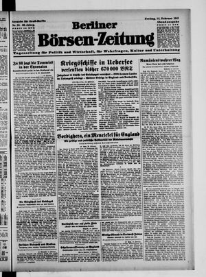 Berliner Börsen-Zeitung vom 14.02.1941