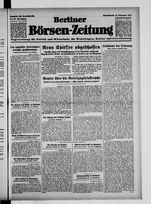 Berliner Börsen-Zeitung vom 15.02.1941