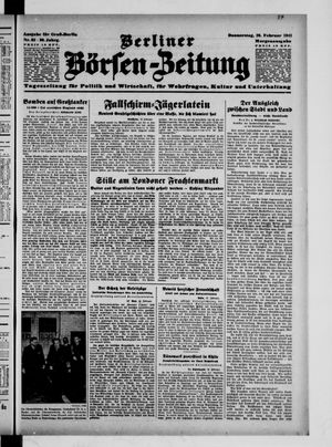 Berliner Börsen-Zeitung vom 20.02.1941