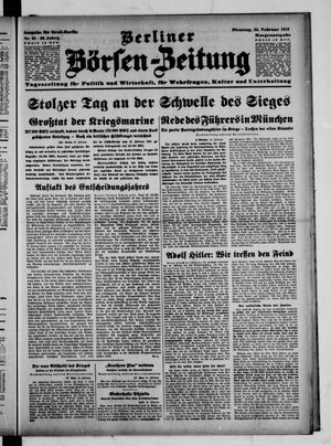 Berliner Börsen-Zeitung vom 25.02.1941