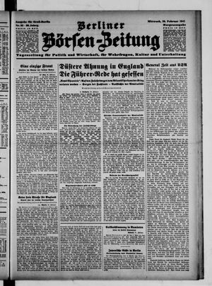 Berliner Börsen-Zeitung vom 26.02.1941