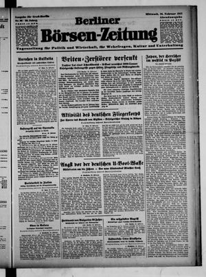 Berliner Börsen-Zeitung vom 26.02.1941