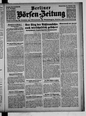 Berliner Börsen-Zeitung vom 27.02.1941