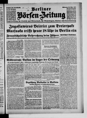 Berliner Börsen-Zeitung vom 26.03.1941